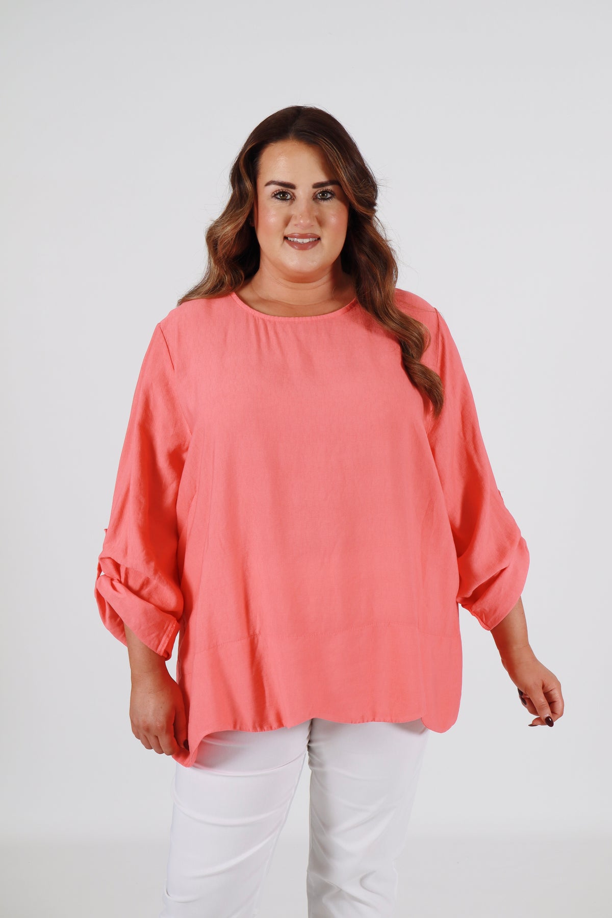 Megan Blouse in Coral