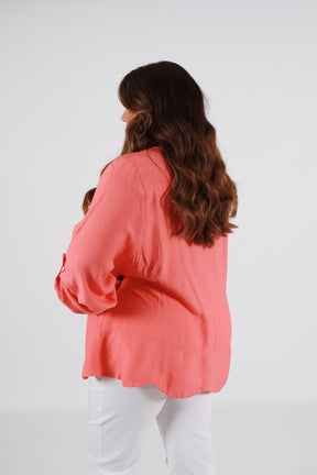 Megan Blouse in Coral