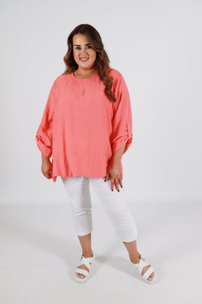 Megan Blouse in Coral