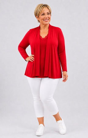 Mellomi Cleo Cardigan in Red 