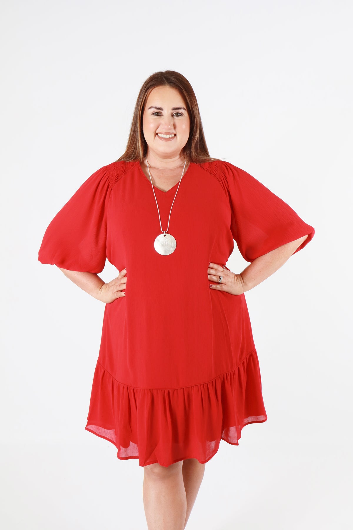Mellomi Holly Dress in Red