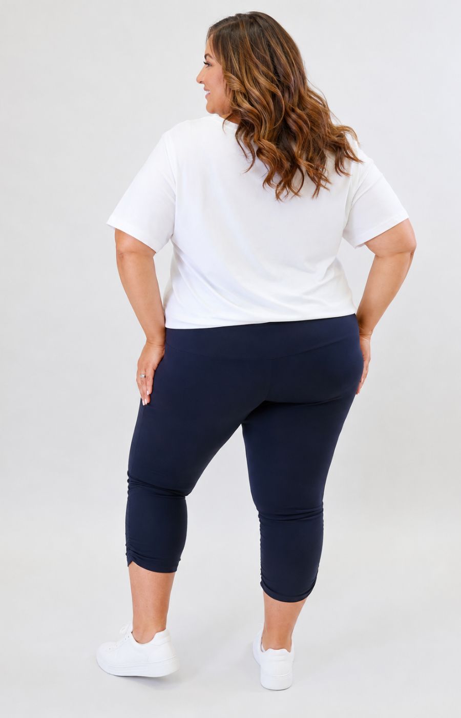 Mellomi Lara Ruched Leggings in Navy 
