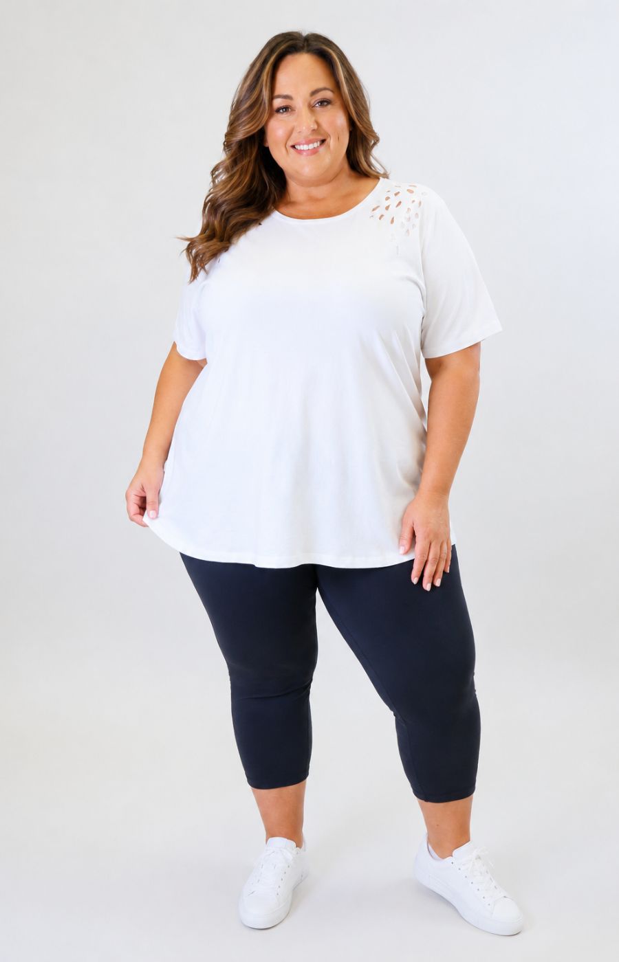 Mellomi Lara Ruched Leggings in Navy