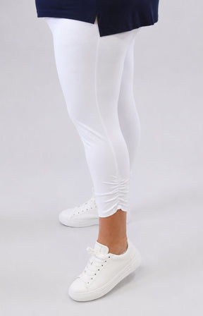 Mellomi Lara Ruched Leggings in White 