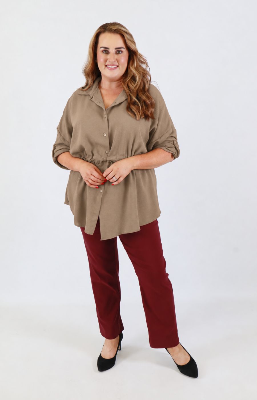 Nicole Shirt in Tan 
