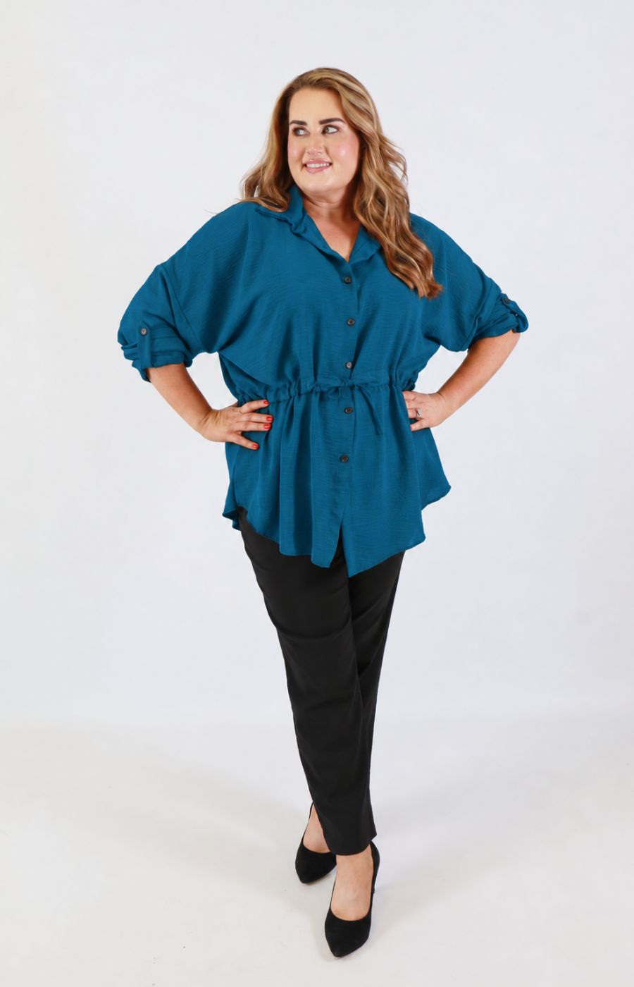 Nicole Shirt in Teal 