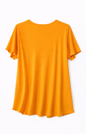 Orange blouse on a white background