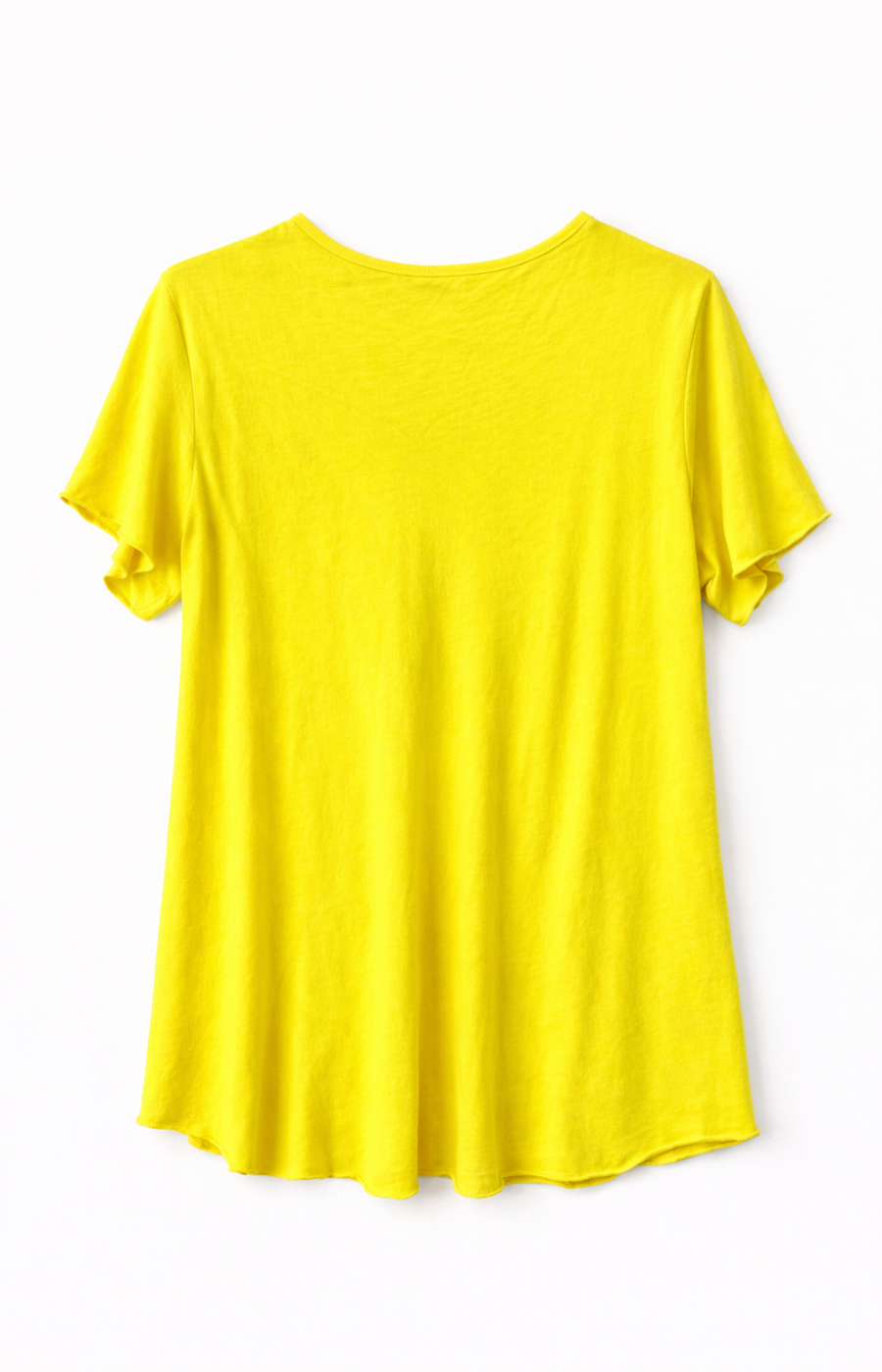 Yellow blouse on a white background