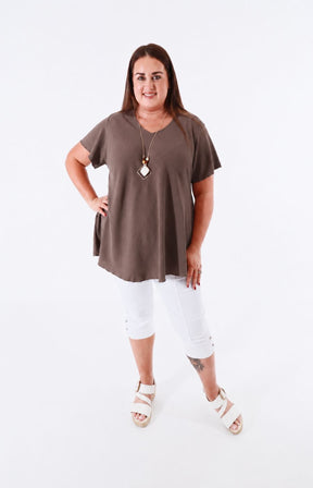 Nina Blouse in Brown 