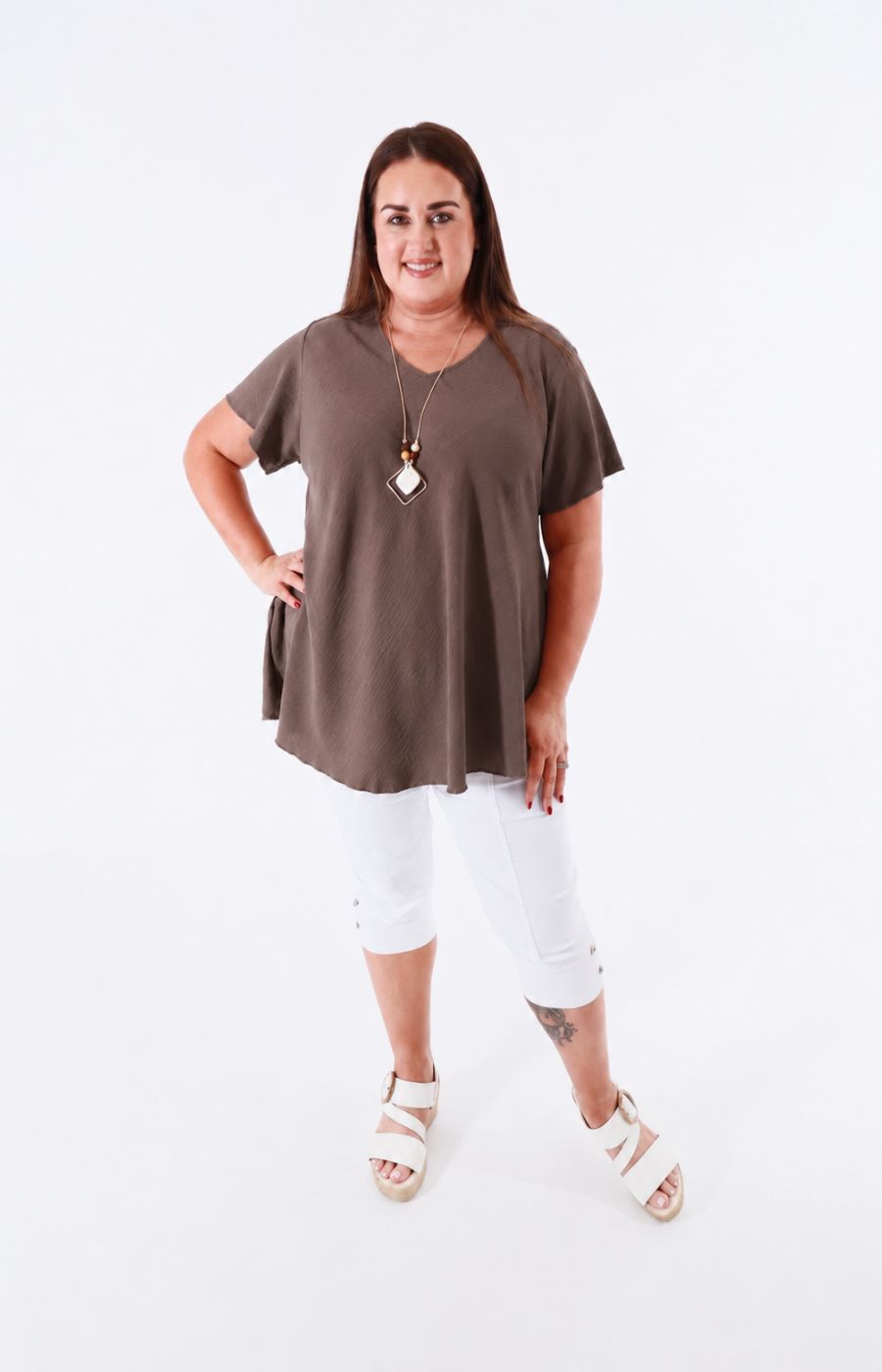 Nina Blouse in Brown 