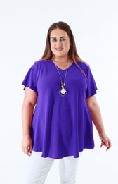 Nina Blouse in Deep Purple