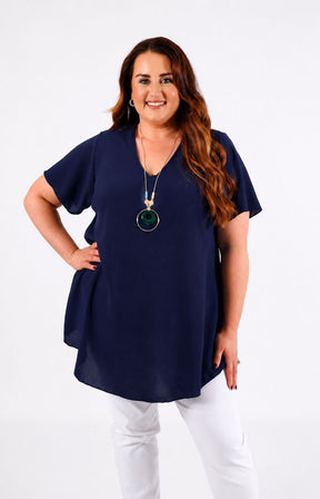 Nina Blouse in Navy 