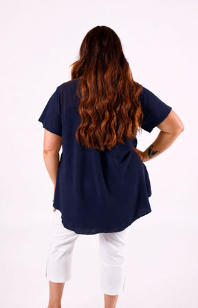 Nina Blouse in Navy 