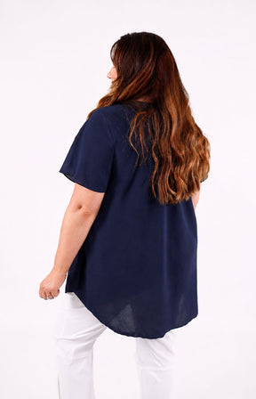 Nina Blouse in Navy 