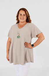 Nina Blouse in Tan 