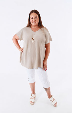Nina Blouse in Tan 