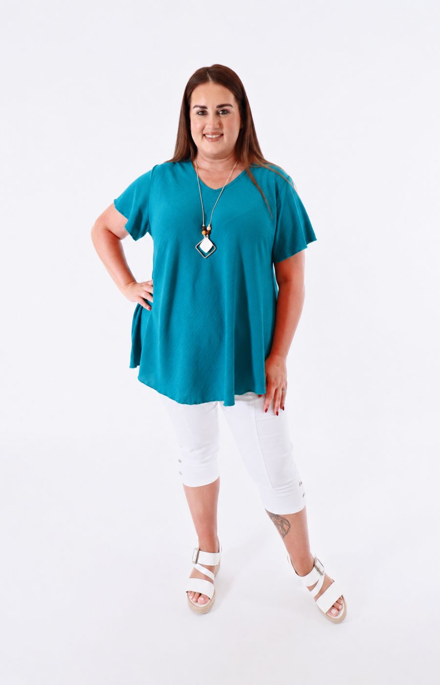 Nina Blouse in Teal
