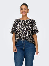 Only Carmakoma Vica Blouse in Zebra