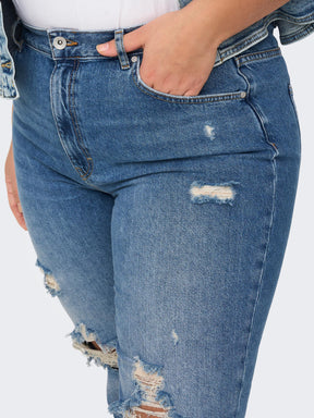 Only Distressed Robyn Jeans in Mid-Denim