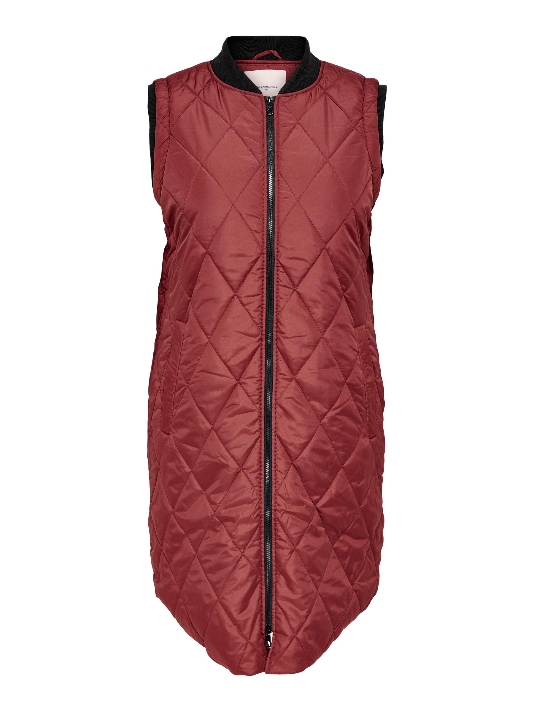 Only Carmakoma Longline Gilet in Spiced Apple