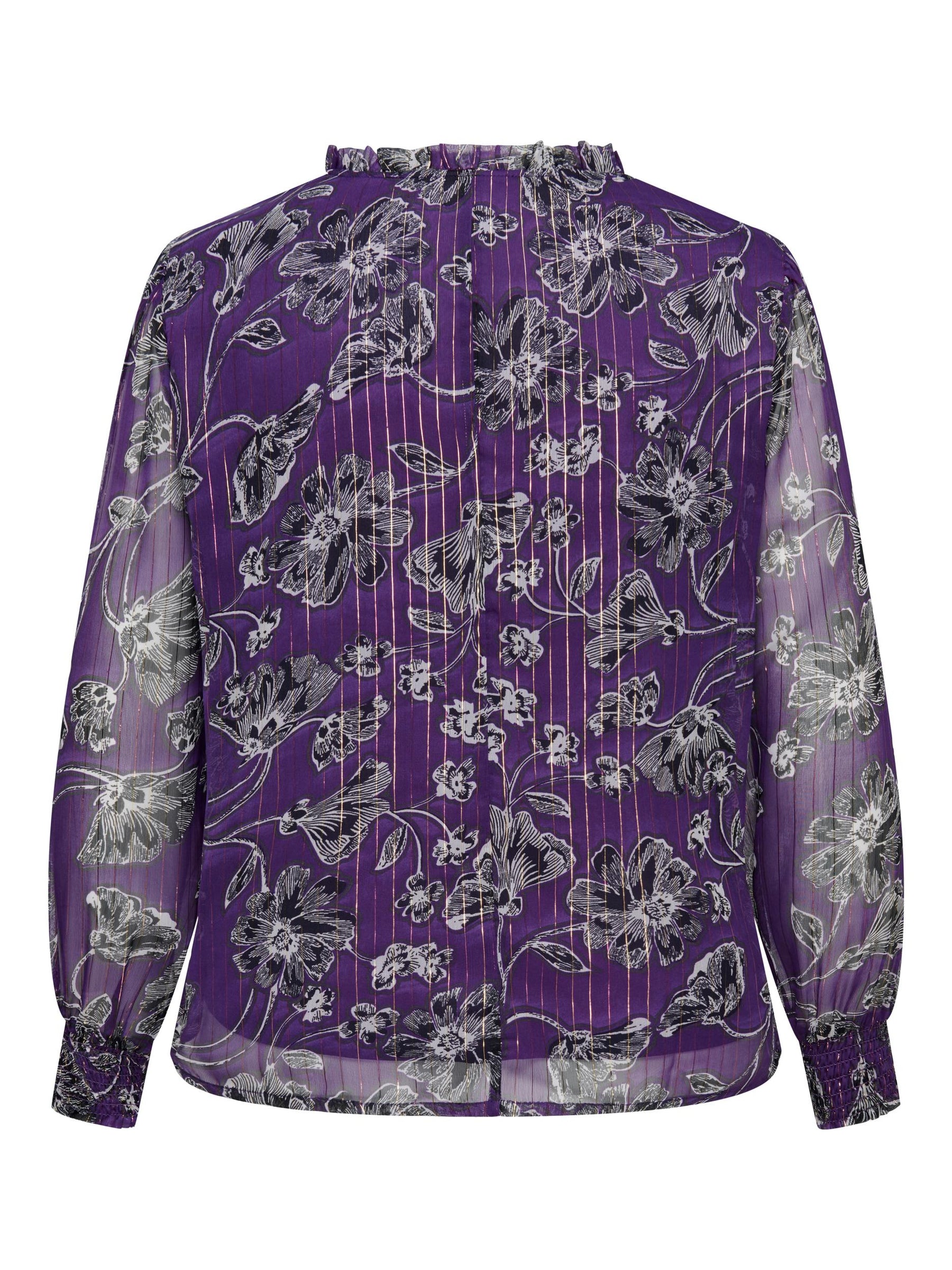 Only Carmakoma Floral Blouse in Purple