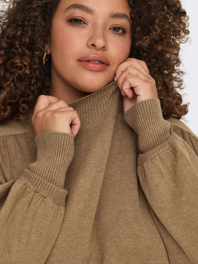 Only Carmakoma Julia Pullover in Brown
