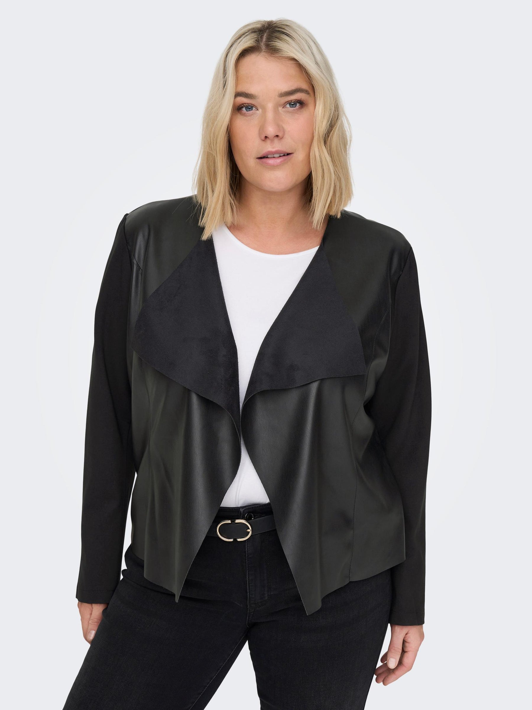 Only Carmakoma Leather Look Jacket