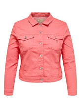Only Carmakoma Denim Jacket in Coral