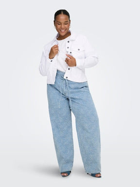 Only Carmakoma Denim Jacket in White