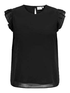 Only Carmakoma Frill Top In Black
