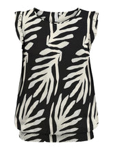 Only Carmakoma Frill Top In Leaf Print