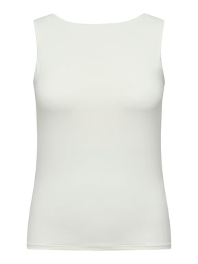 Only Carmakoma Rea 2 Way Vest Top In Cream
