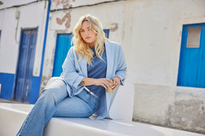 Only Carmakoma Elly Blazer in Light Blue