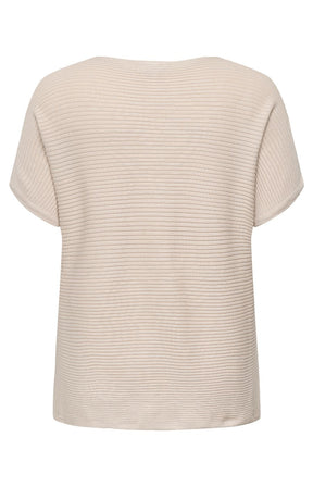 Only Carmakoma Adaline Knit Top in Beige