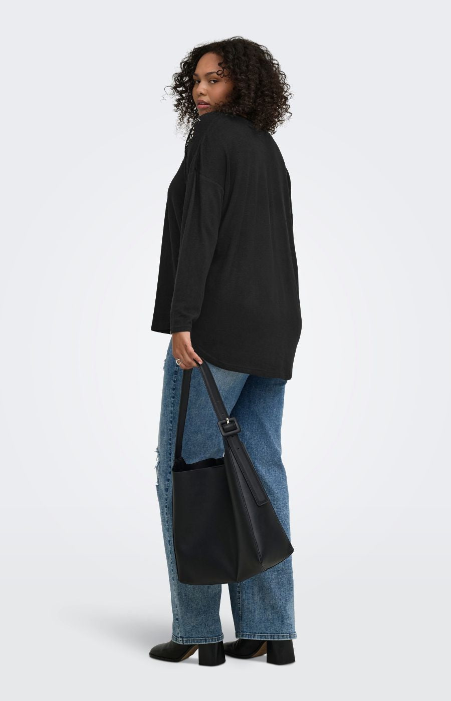 Only Carmakoma Alba Rhinestone Top in Black 