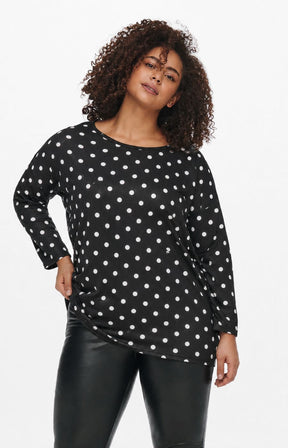 Only Carmakoma Alba Top in Black Dot 