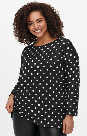 Only Carmakoma Alba Top in Black Dot 