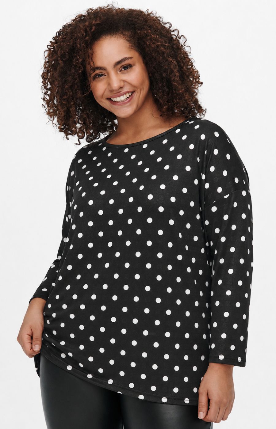 Only Carmakoma Alba Top in Black Dot 