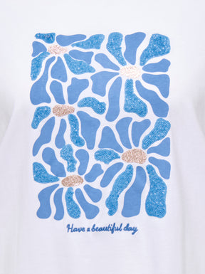 Only Carmakoma Alberte T-Shirt in White 