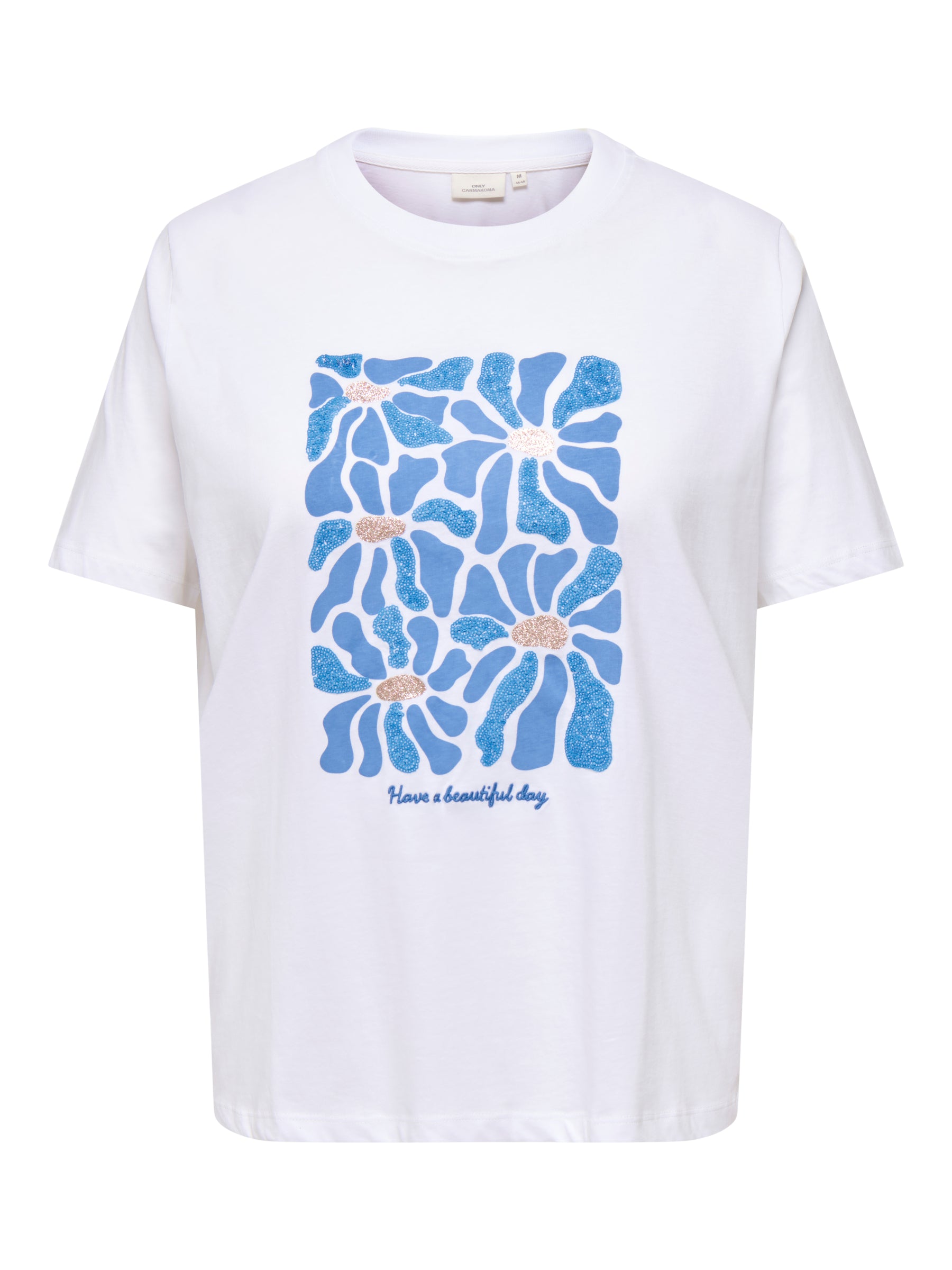 Only Carmakoma Alberte T-Shirt in White 