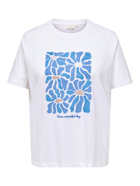 Only Carmakoma Alberte T-Shirt in White 