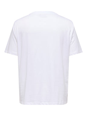 Only Carmakoma Alberte T-Shirt in White 