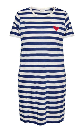 Only Carmakoma Anita Dress in Navy Stripe 