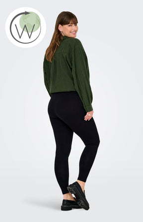 Only Carmakoma Black Cotton Leggings 
