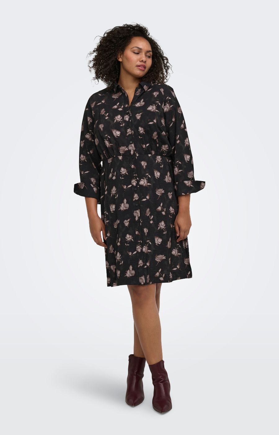 Only Carmakoma Carrie Dress in Dark Brown 