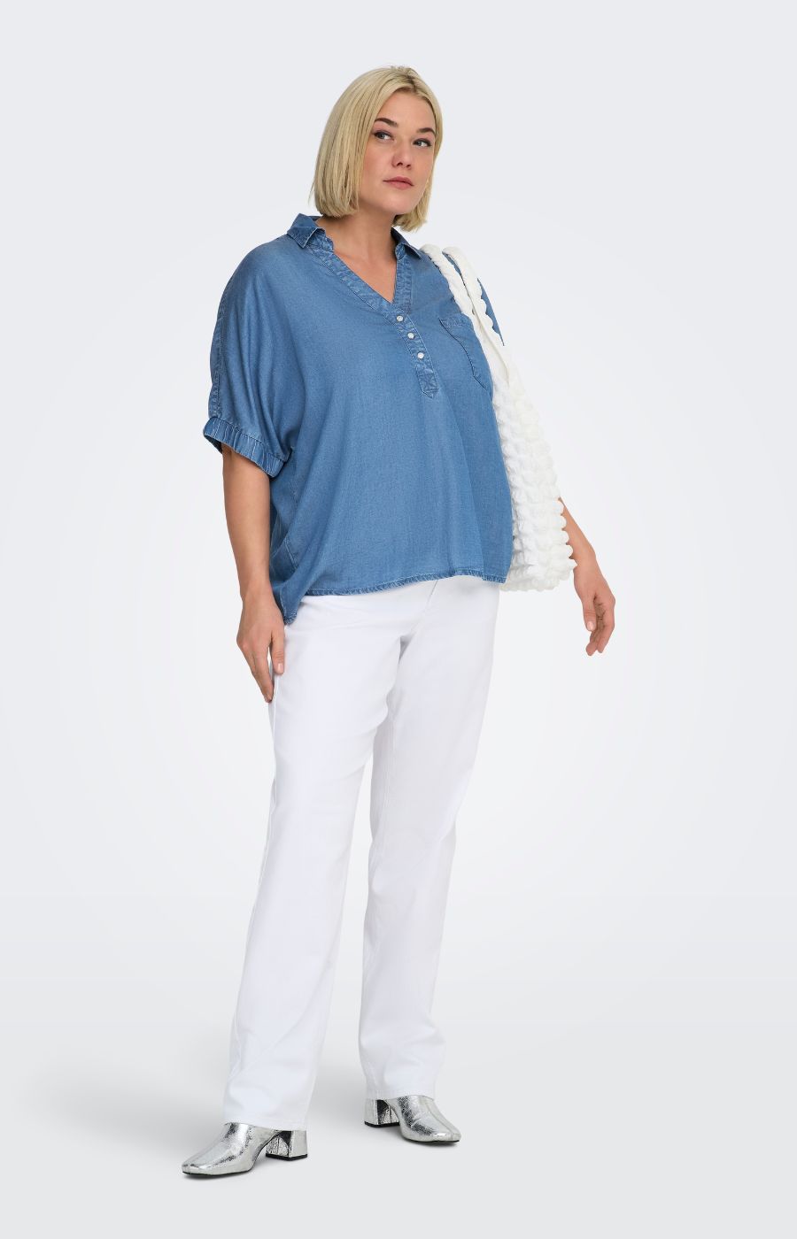 Only Carmakoma Charis Shirt in Denim 