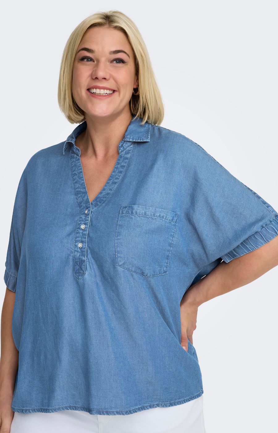 Only Carmakoma Charis Shirt in Denim 