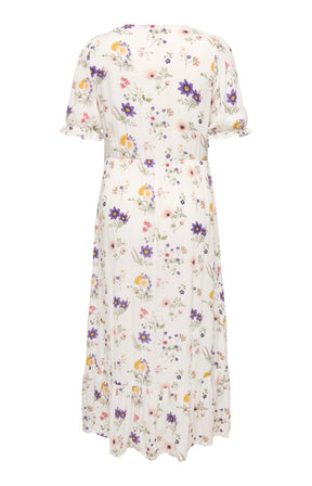 Only Carmakoma Chianti Dress in Floral White 
