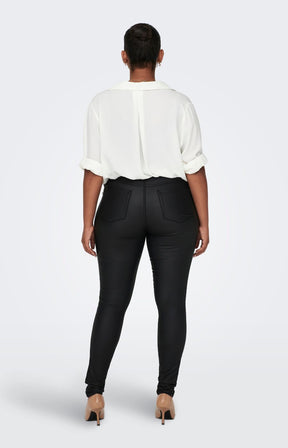Only Carmakoma Coated Skinny Jean in Black 