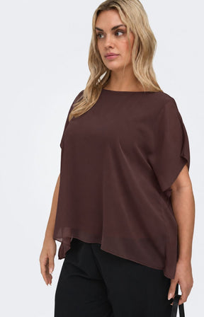 Only Carmakoma Coko Blouse in Coffee Bean 